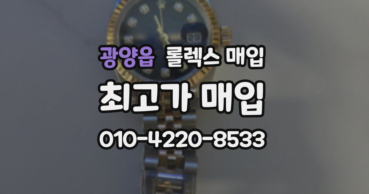 광양읍 롤렉스 매입