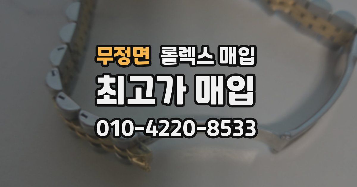 무정면 롤렉스 매입