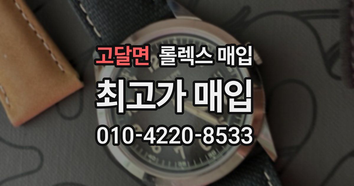 고달면 롤렉스 매입