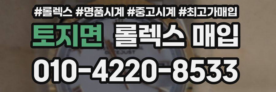 토지면 롤렉스 매입