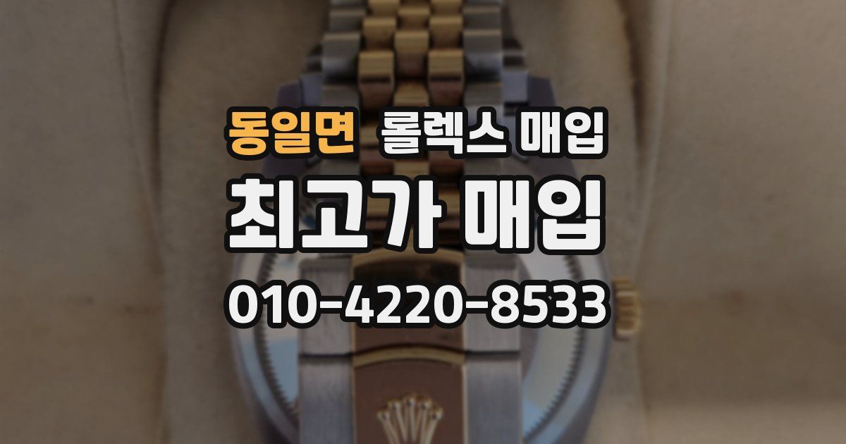 동일면 롤렉스 매입