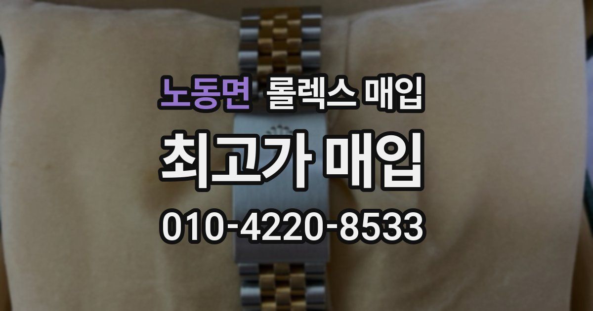 노동면 롤렉스 매입