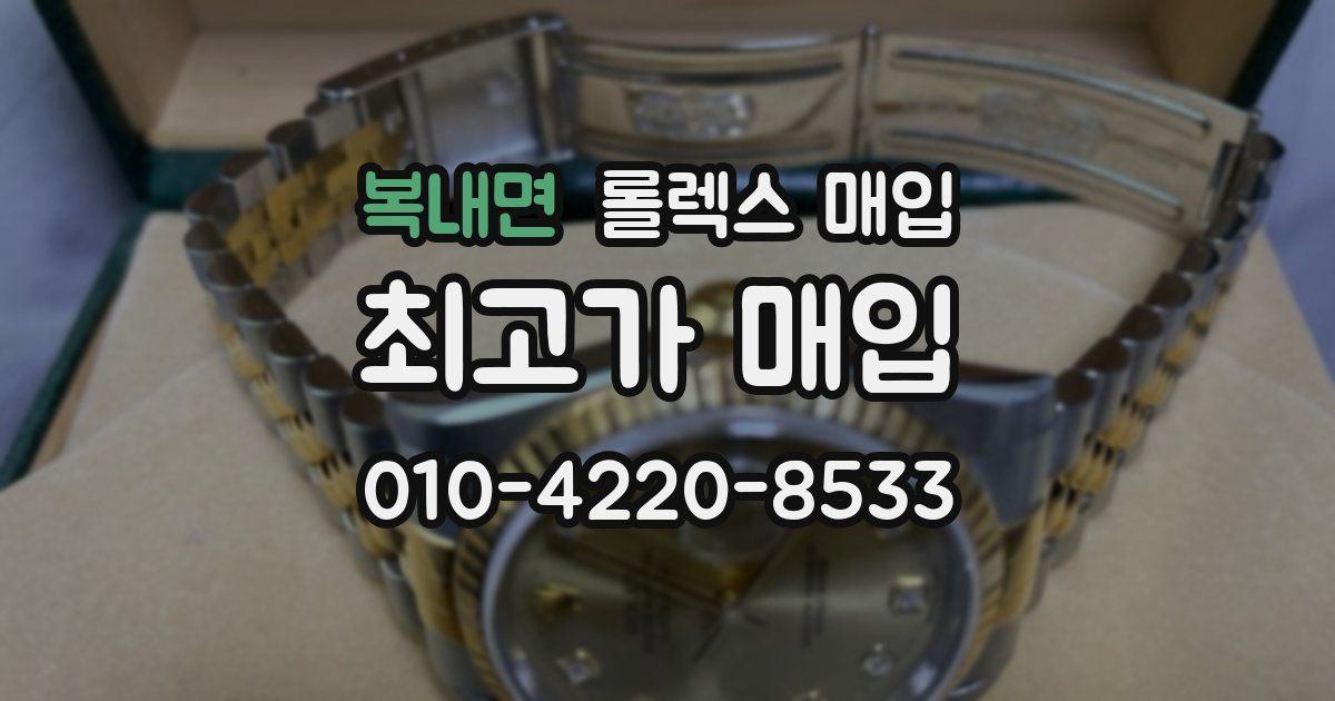 복내면 롤렉스 매입