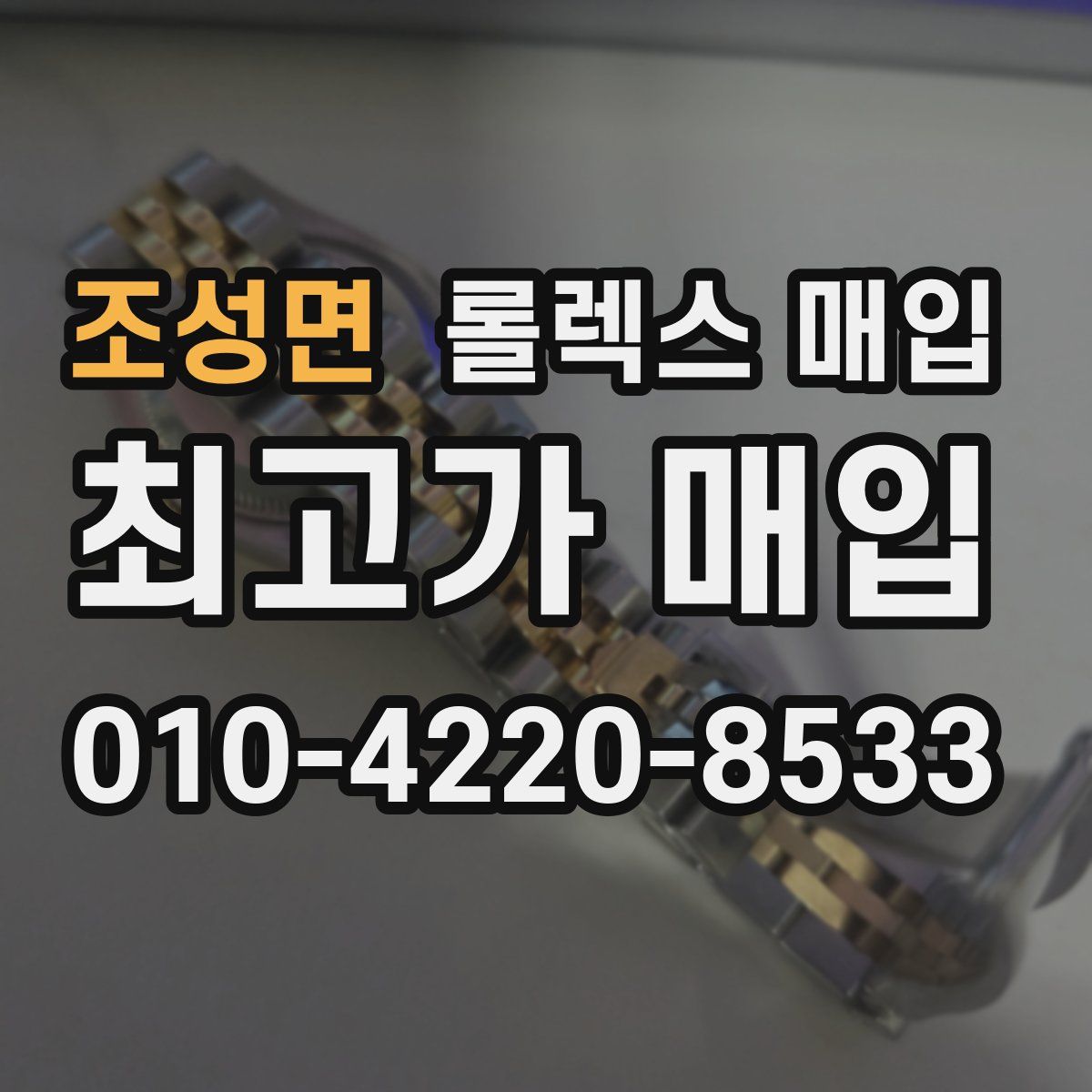 조성면 롤렉스 매입
