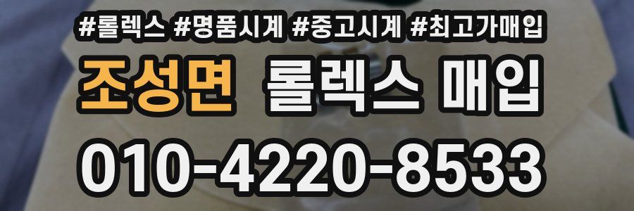 조성면 롤렉스 매입