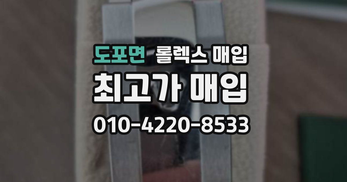 도포면 롤렉스 매입