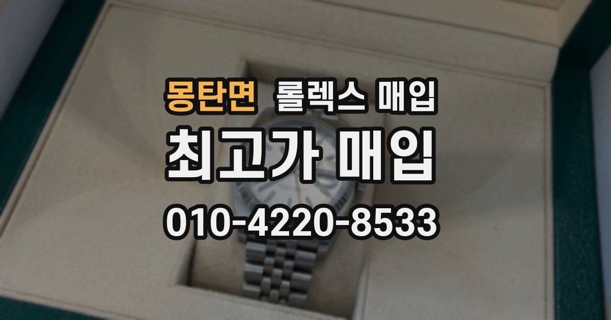 몽탄면 롤렉스 매입