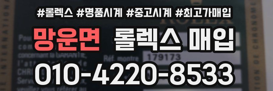 망운면 롤렉스 매입