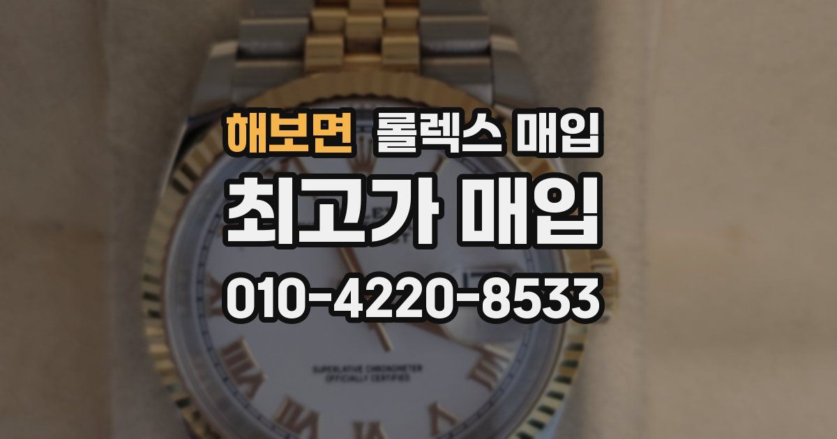 해보면 롤렉스 매입