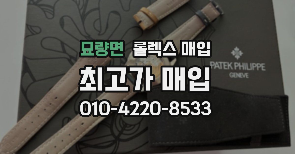 묘량면 롤렉스 매입