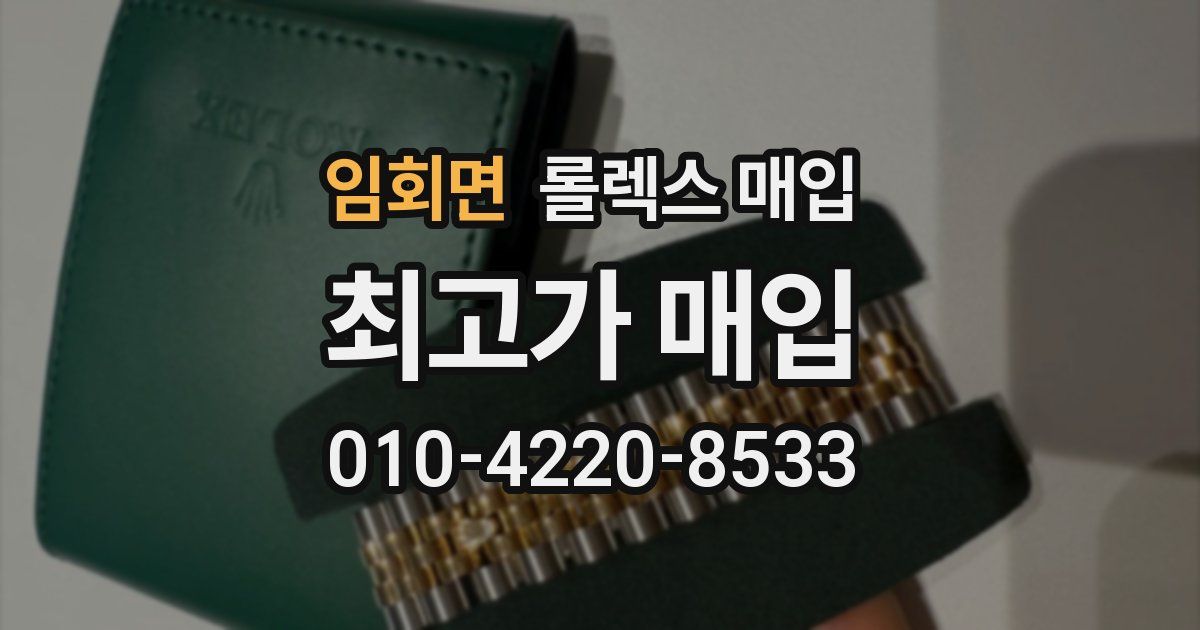 임회면 롤렉스 매입