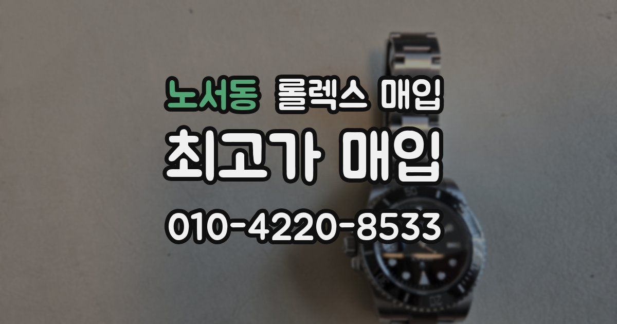 노서동 롤렉스 매입