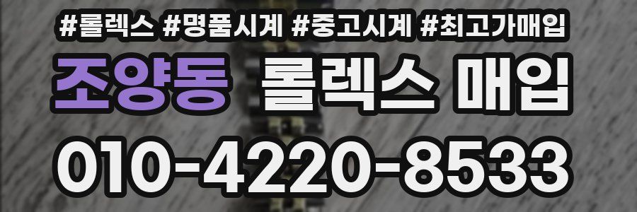 조양동 롤렉스 매입