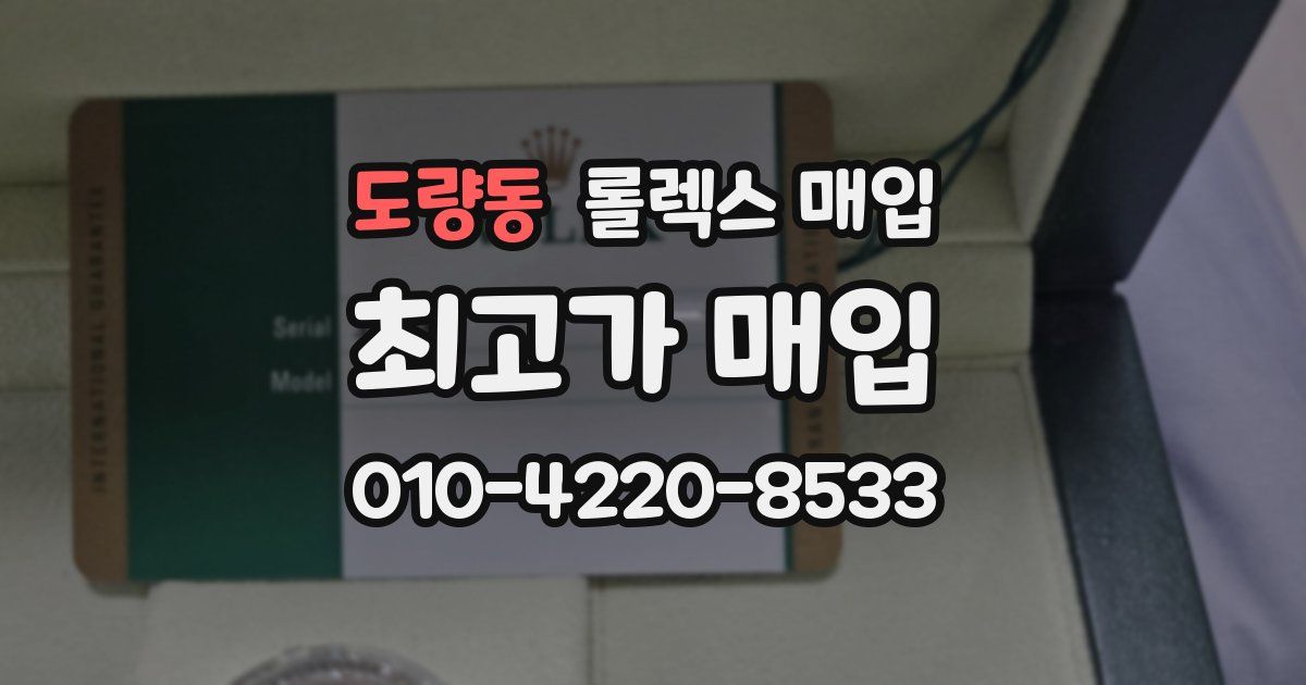 도량동 롤렉스 매입