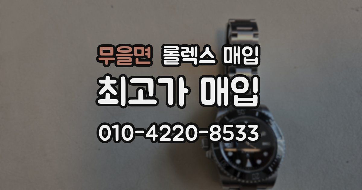 무을면 롤렉스 매입