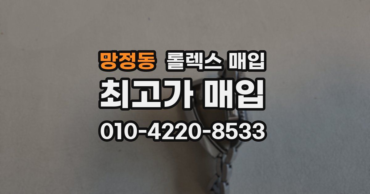 망정동 롤렉스 매입