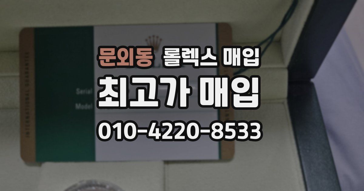 문외동 롤렉스 매입