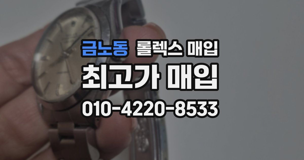 금노동 롤렉스 매입
