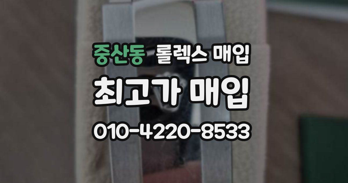 중산동 롤렉스 매입