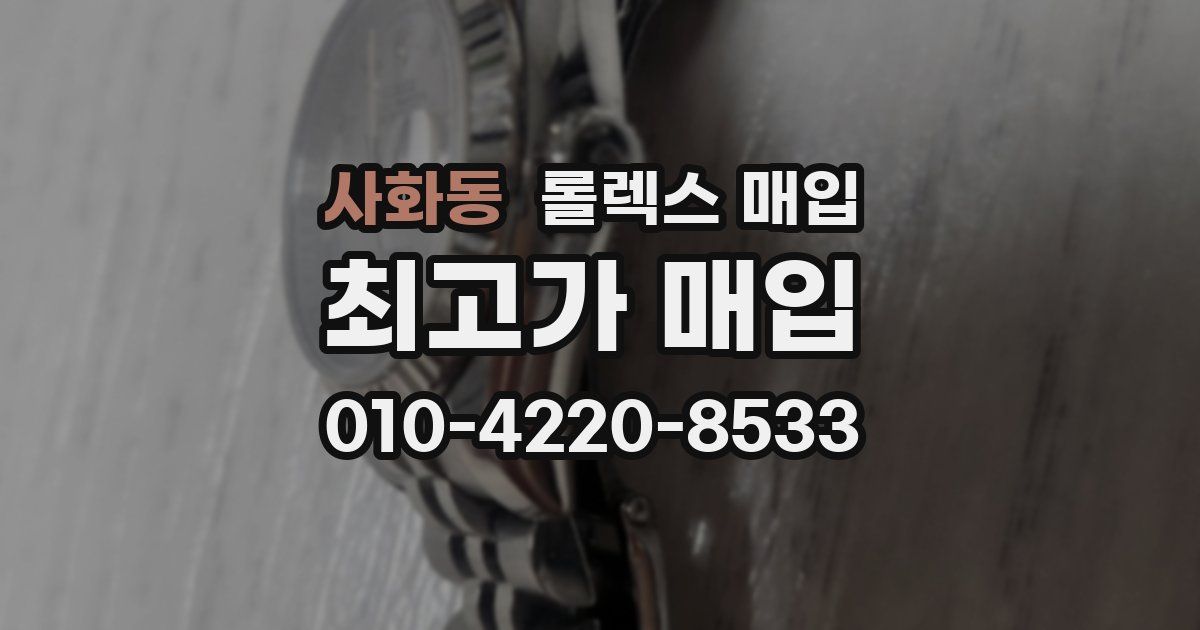 사화동 롤렉스 매입
