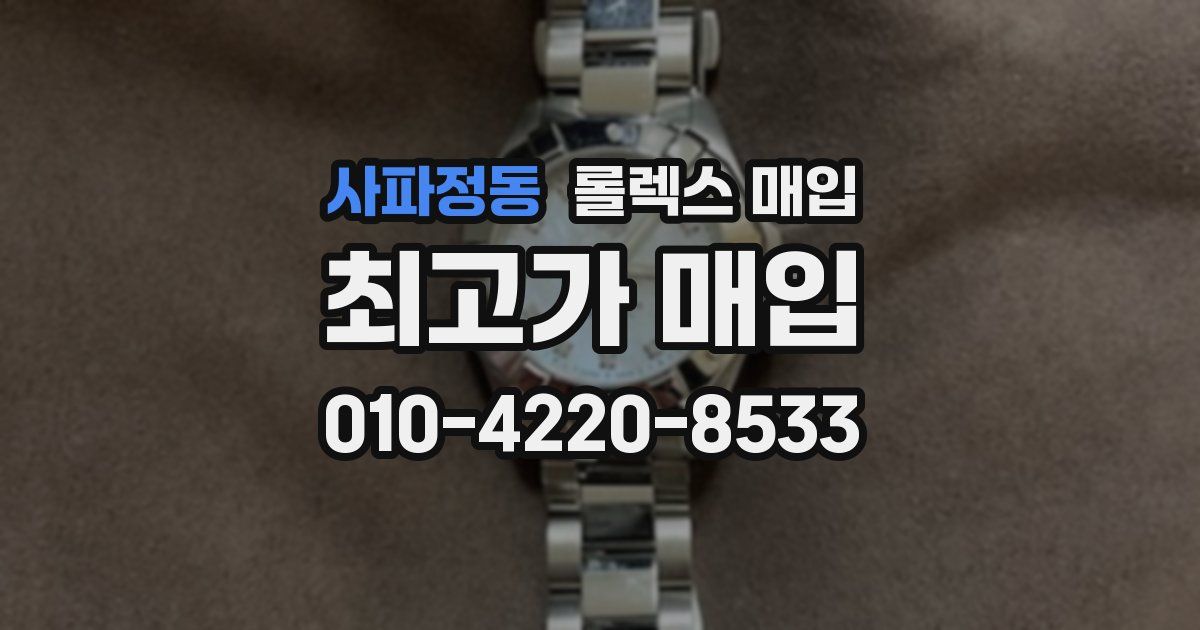 사파정동 롤렉스 매입