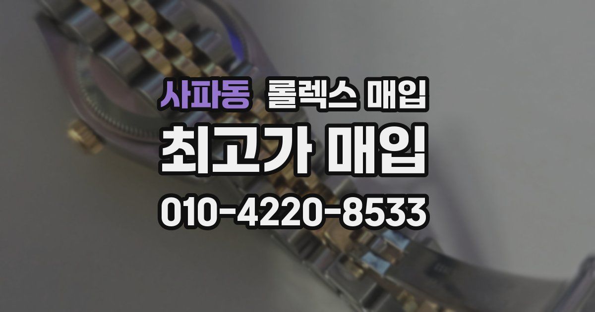 사파동 롤렉스 매입