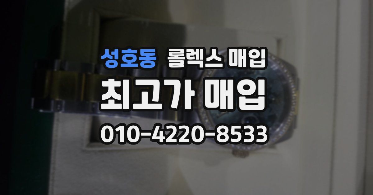 성호동 롤렉스 매입