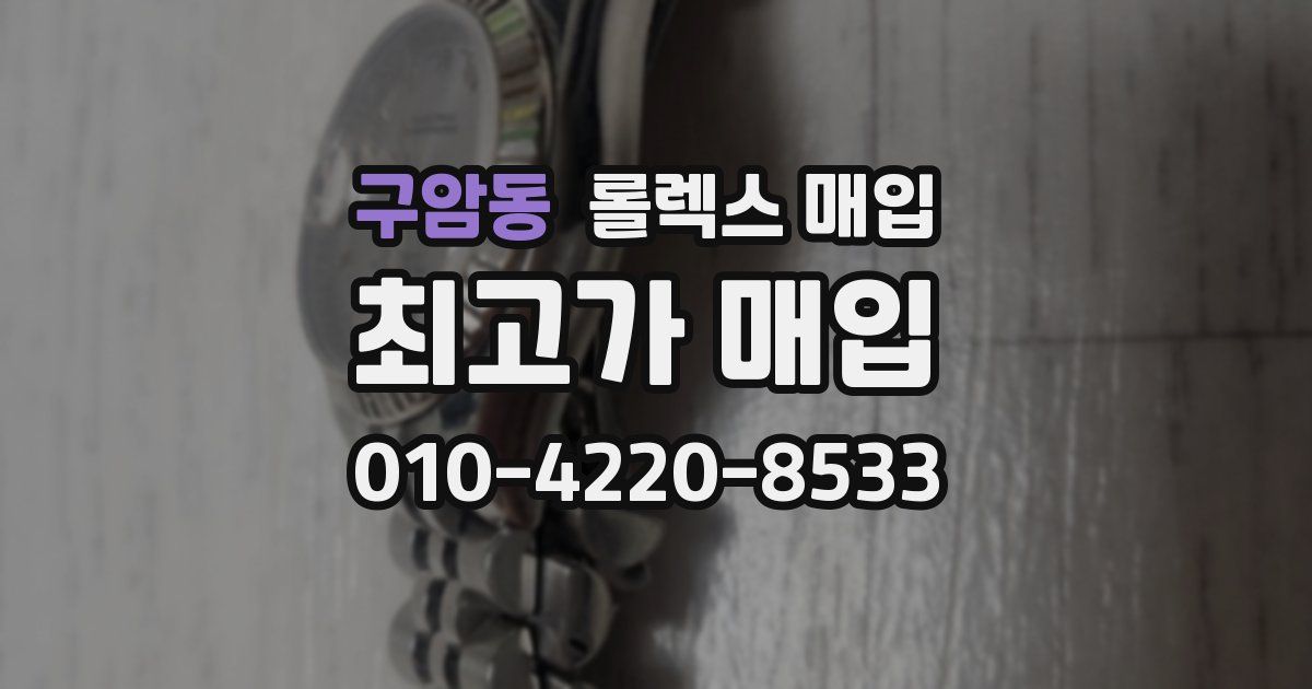 구암동 롤렉스 매입