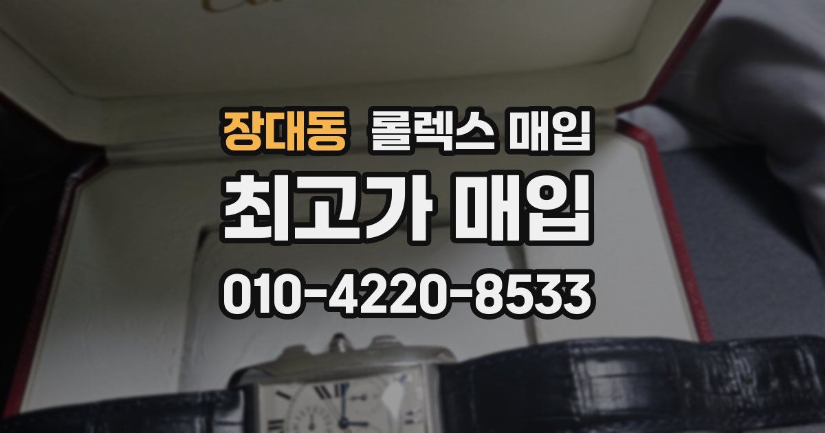 장대동 롤렉스 매입