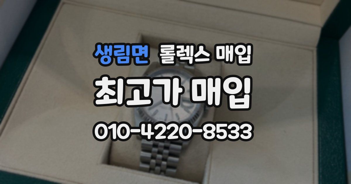 생림면 롤렉스 매입