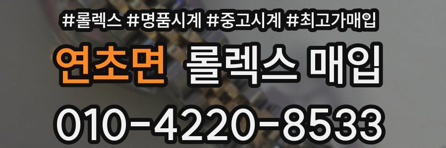 연초면 롤렉스 매입