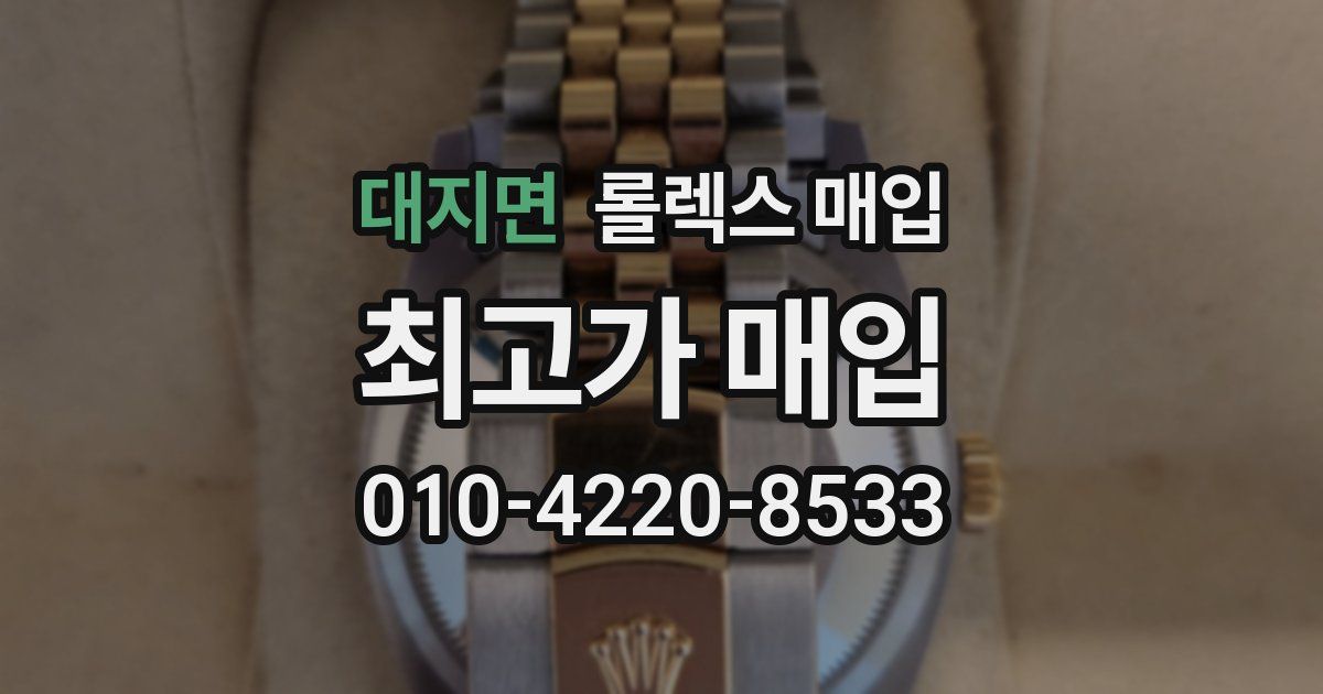 대지면 롤렉스 매입