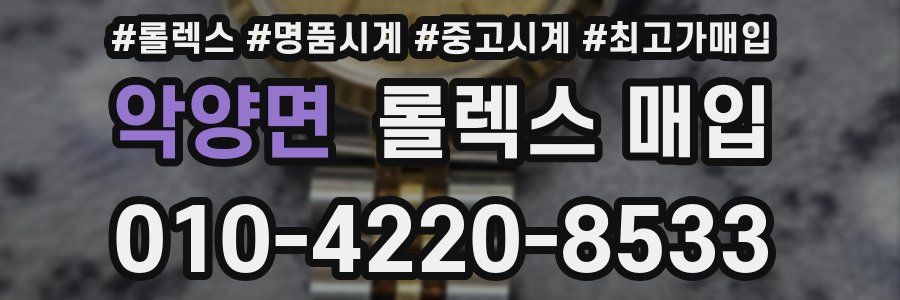 악양면 롤렉스 매입