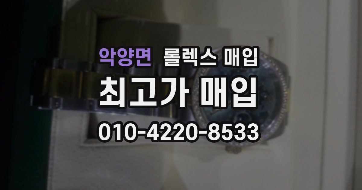 악양면 롤렉스 매입