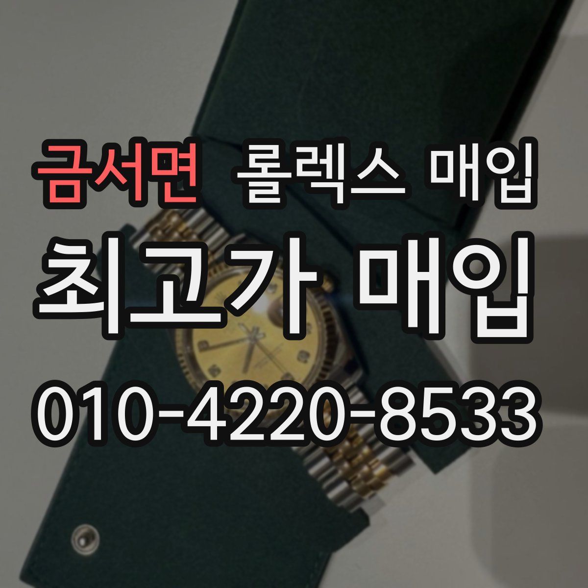 금서면 롤렉스 매입