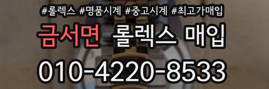 금서면 롤렉스 매입