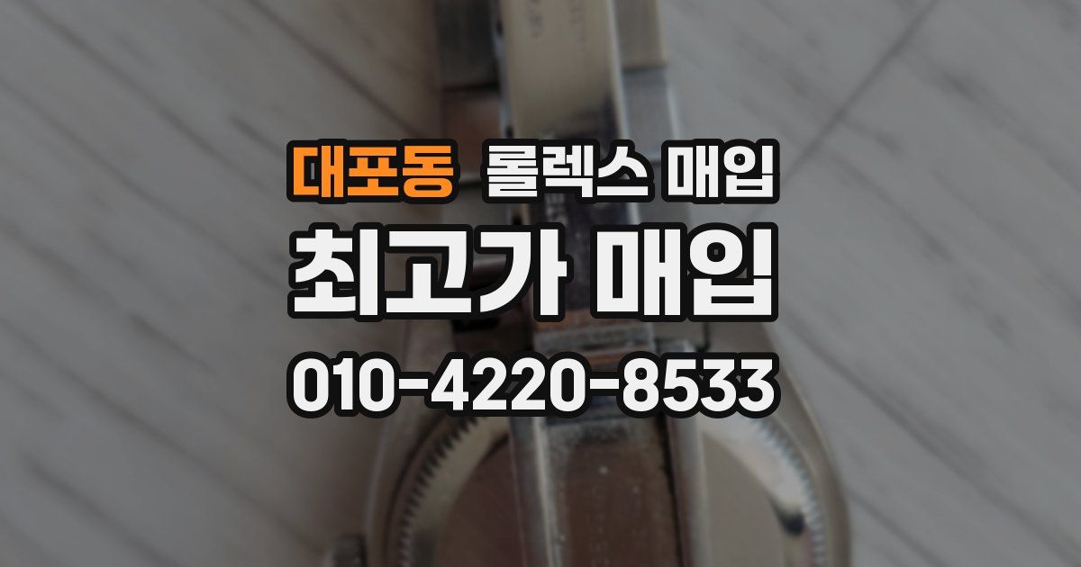 대포동 롤렉스 매입