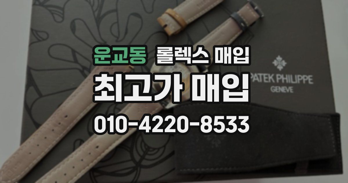 운교동 롤렉스 매입