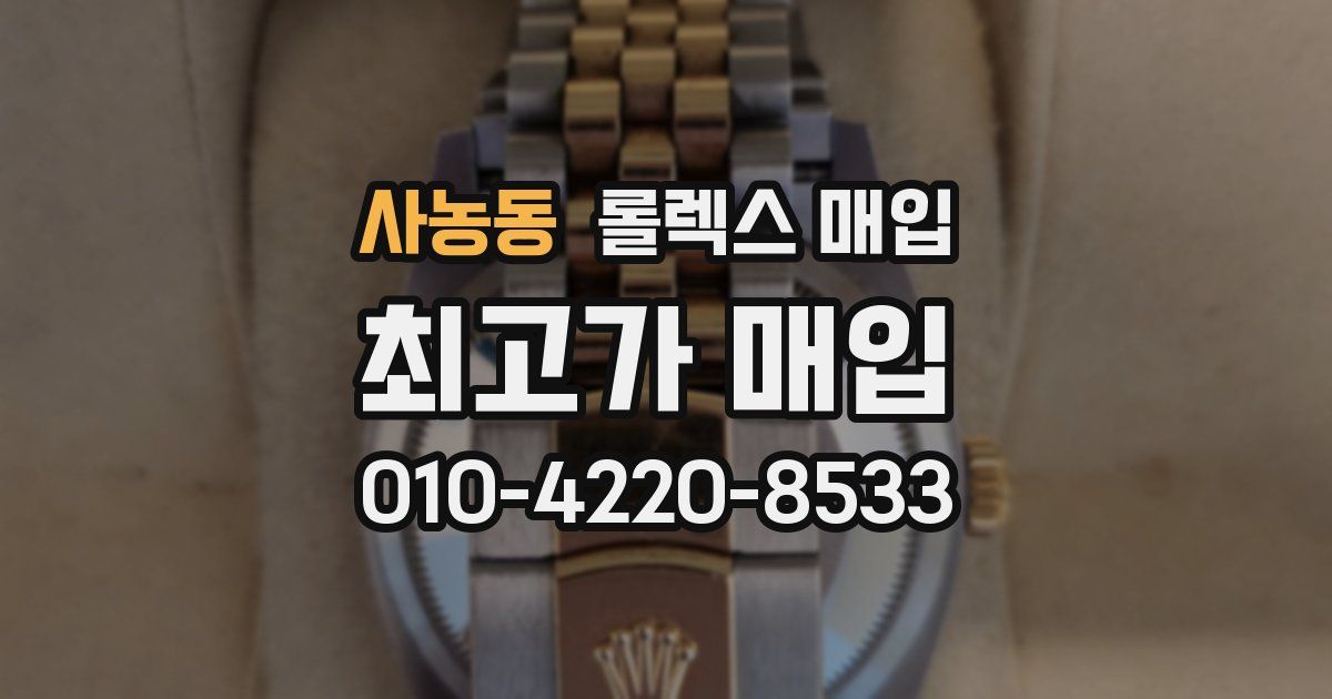 사농동 롤렉스 매입