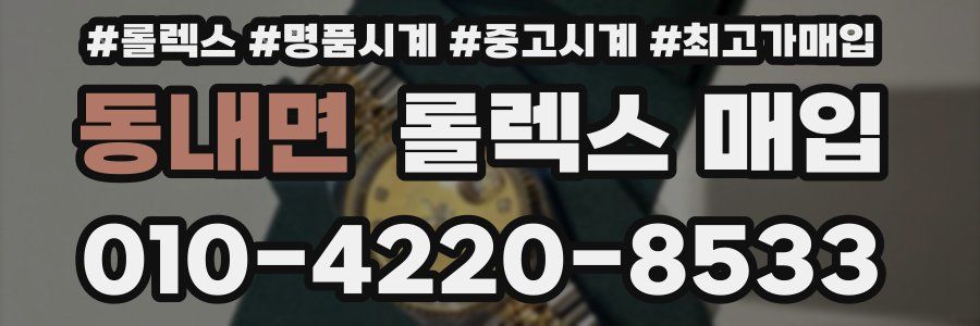 동내면 롤렉스 매입