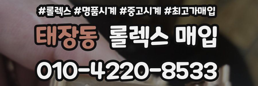 태장동 롤렉스 매입