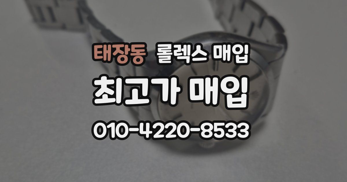 태장동 롤렉스 매입