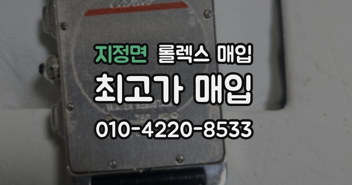 지정면 롤렉스 매입