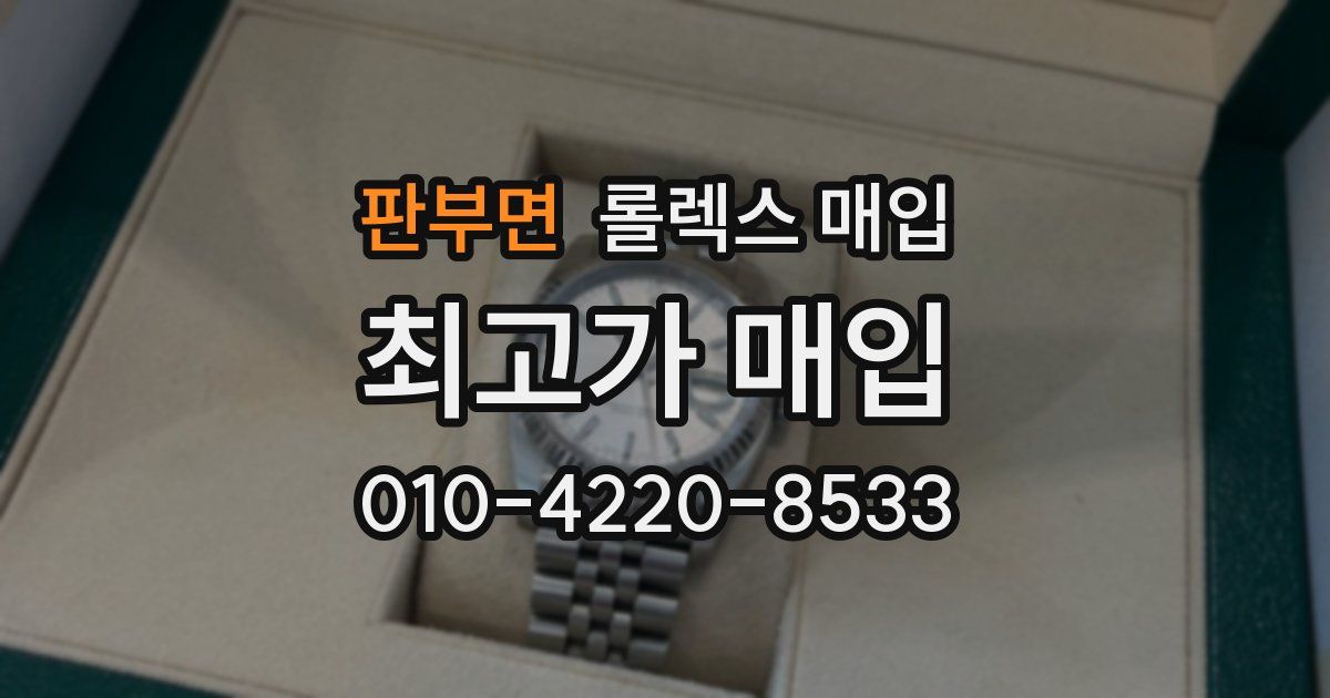 판부면 롤렉스 매입