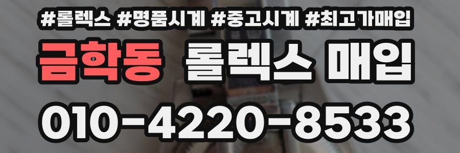 금학동 롤렉스 매입