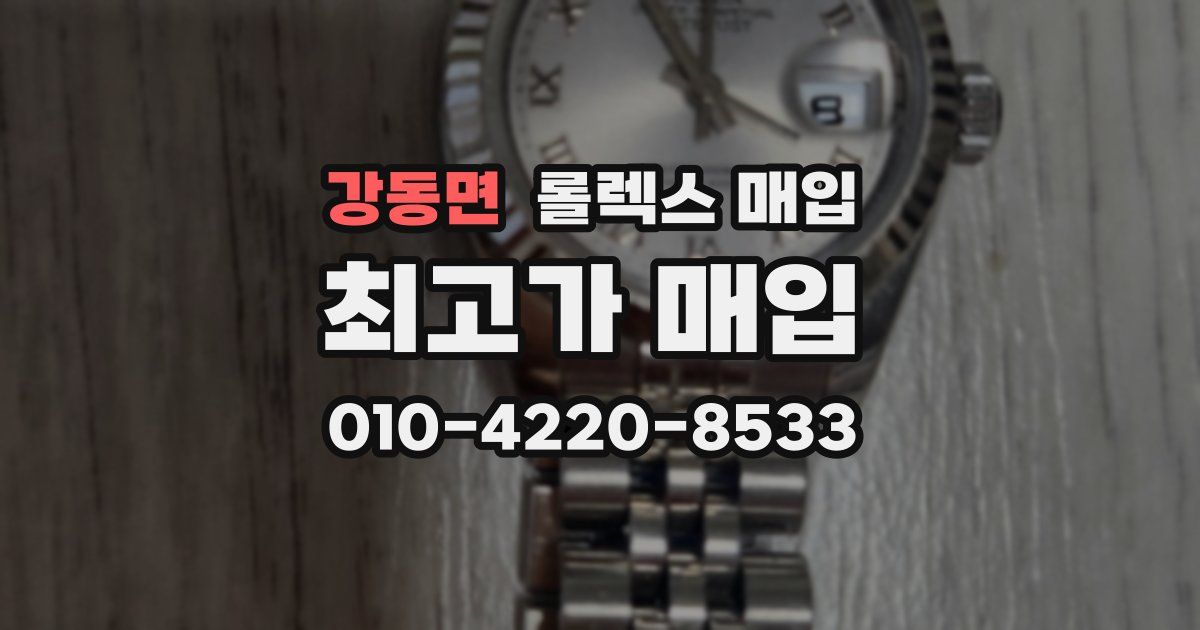 강동면 롤렉스 매입