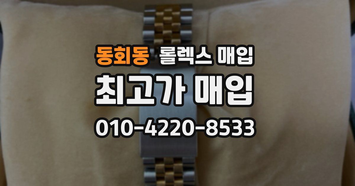 동회동 롤렉스 매입