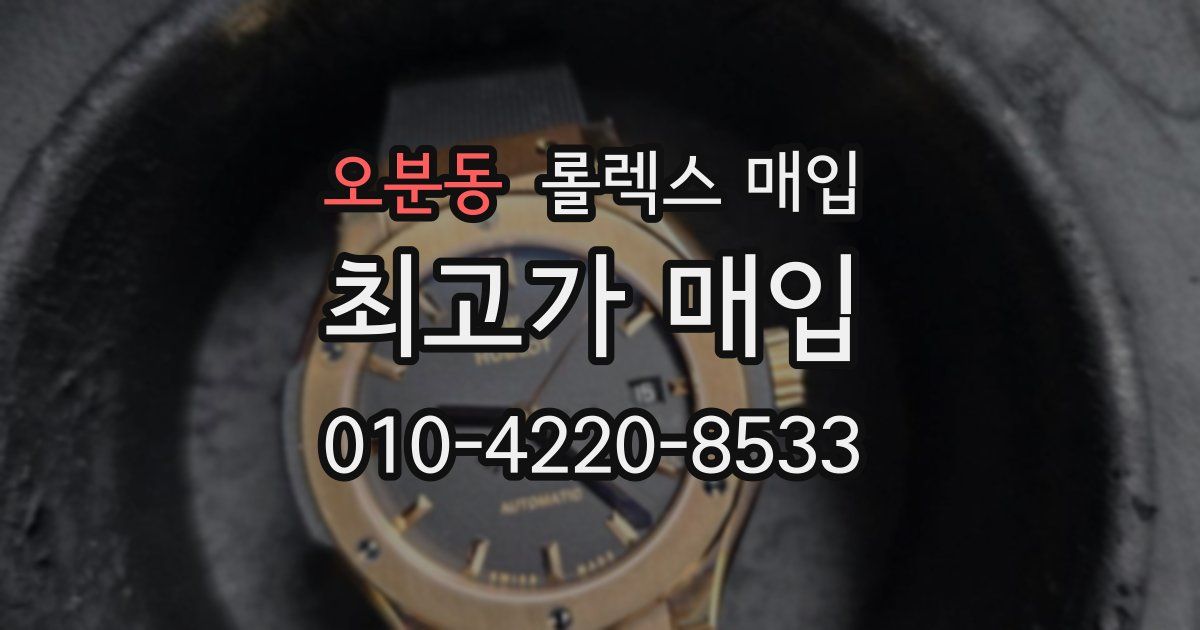 오분동 롤렉스 매입