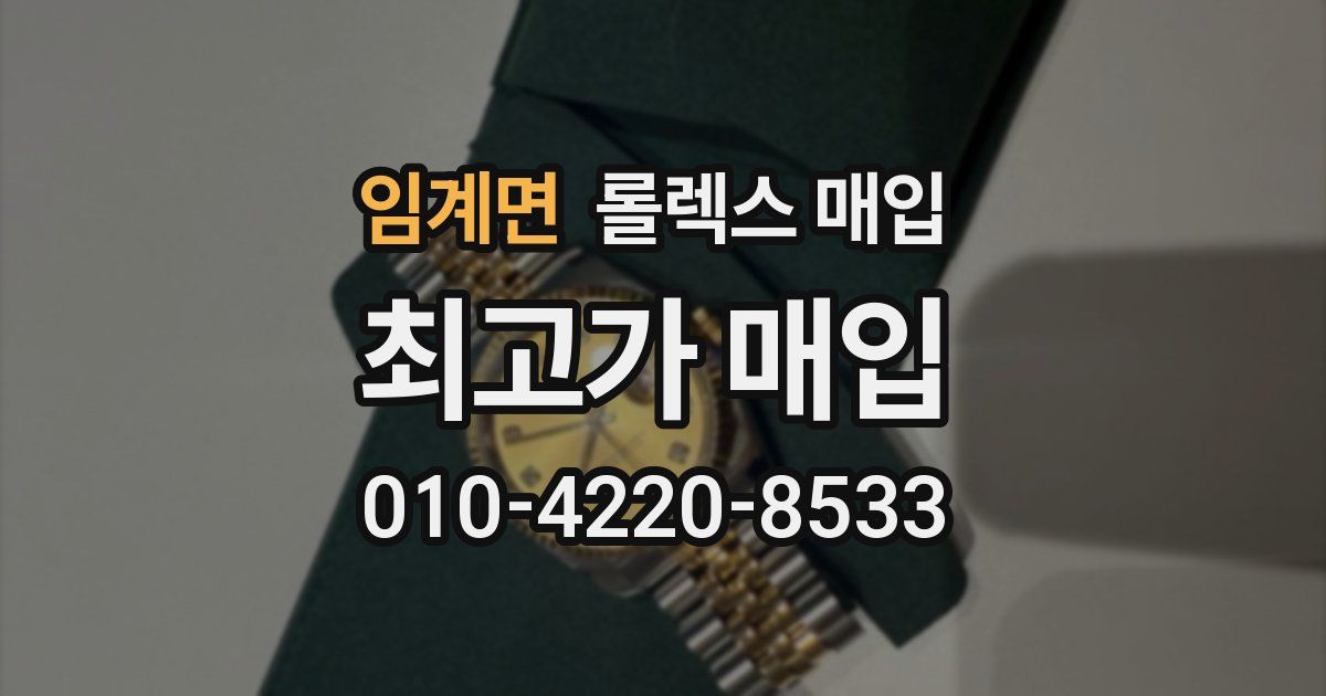 임계면 롤렉스 매입