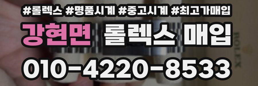 강현면 롤렉스 매입